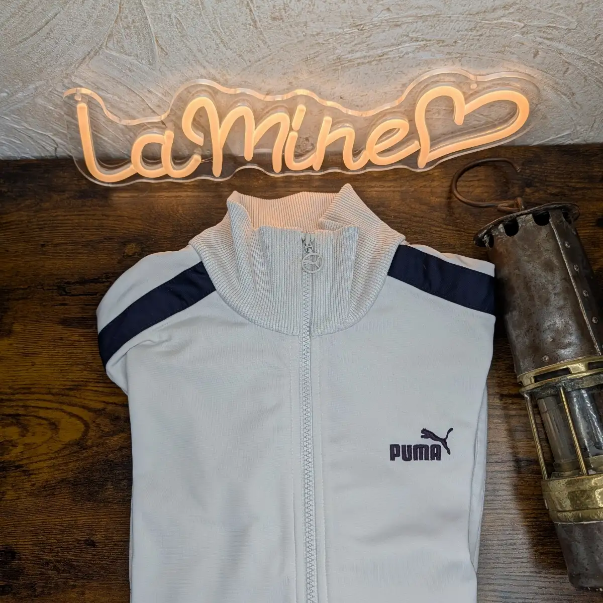 Veste de jogging Puma Vintage - Blanc & Marine - Taille S